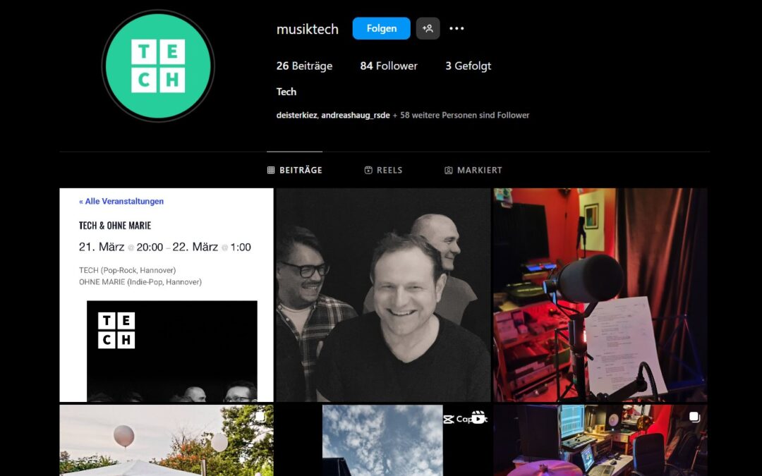 Die Band TECH startet durch im Social Media